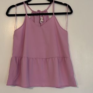 Olive & Oak Ruffle Spaghetti Strap Sleeveless Top size Small